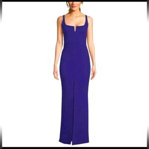 NEW Betsy & Adam Ball Gown Royal Blue Maxi Formal Cocktail Evening Size 6 Petite